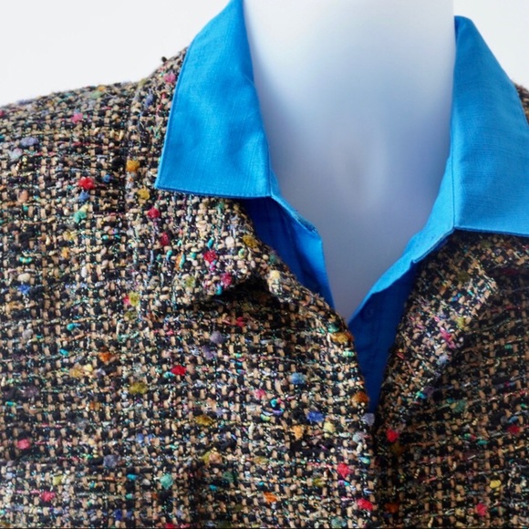 ♥️⚡️Versatile Jones New York Multi color tweed wool blend blazer.  Size 16. NWT. - Picture 6 of 12